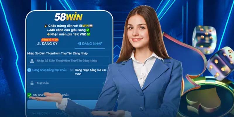 Hướng dẫn đăng nhập 58WIN nhanh chóng, an toàn